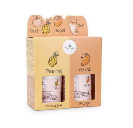 Masca de ten - Set ingrijire ten Naturys Fruit Box cu ananas si mango 100ml