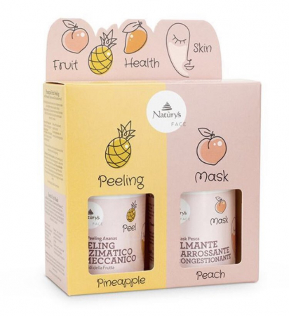 Masca de ten - Set ingrijire ten Naturys Fruit Box cu ananas si piersica 100ml