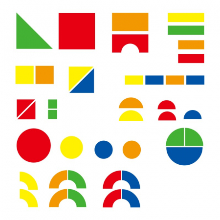 Set magnetic - forme geometrice din lemn cu cutie [3]