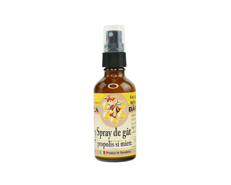 Produse apicole pentru copii - Spray de gât cu propolis și miere, 50ml