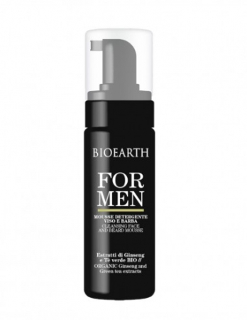 Cosmetice Barbati - Spumă de ras și de curățare ten și barbă pentru bărbați, 150ml – For Men Bioearth