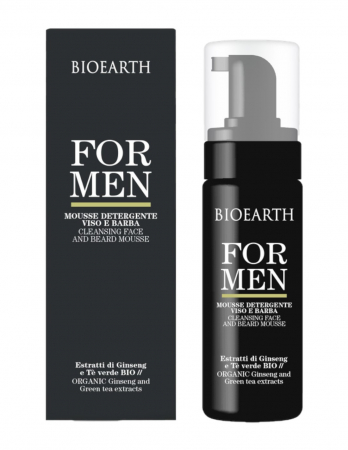 Spumă de ras și de curățare ten și barbă pentru bărbați, 150ml – For Men Bioearth [1]