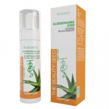 Ingrijire ten - Spuma demachianta BIO cu aloe si galbenele Bioearth