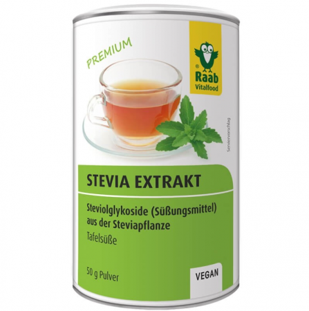 Alimente - Stevia pulbere extract solubil premium, 50g