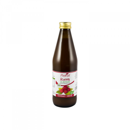 Remedii Naturale - Suc de acerola 100%, BIO, 330 ml Medicura