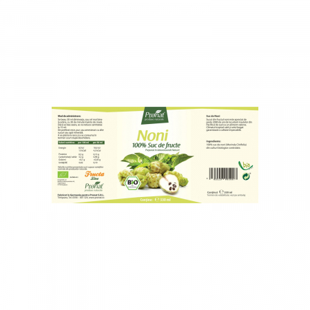 Suc de noni 100%, BIO, 330 ml Medicura [1]