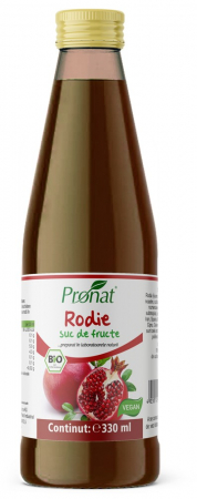 Remedii Naturale - Suc de rodie 100%, Bio, 330ml Medicura