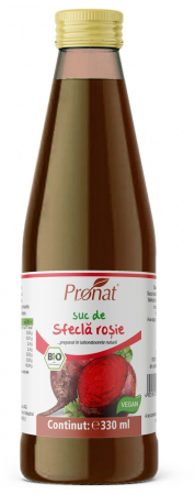 Remedii Naturale - Suc de sfecla rosie, 100%, Bio, 330ml Medicura