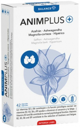Remedii Naturale - Supliment alimentar Animplus cu ashwagandha si vitamina B, fara zahar 42cps, 22,05g Intersa Labs