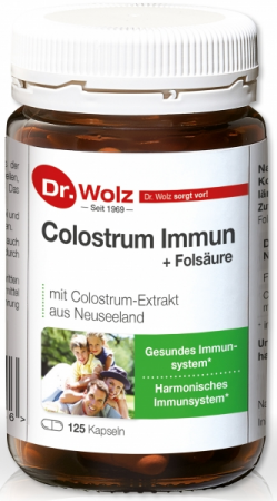  Suplimente pentru Imunitate - Supliment alimentar Colostrum Immun cu acid folic Dr. Wolz 125cps