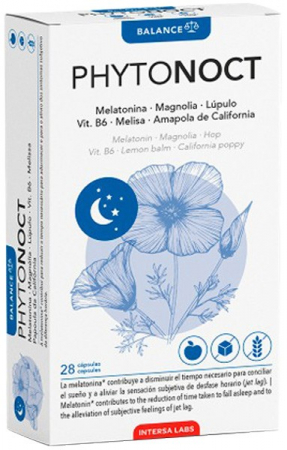 Remedii Naturale - Supliment alimentar Phytonoct cu melatonina si extract de valeriana, 28cps 13,77g Intersa Labs