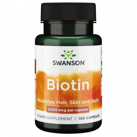 Remedii Naturale - Swanson Biotina, 5000mcg - 100cps