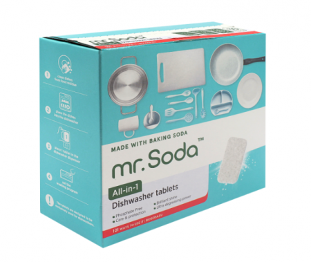 Detergenti vase - Tablete pentru mașina de spălat vase cu bicarbonat de sodiu, 30 bucăți x 20g