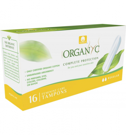 Igiena - Tampoane interne regular din bumbac organic 16 buc. Organyc