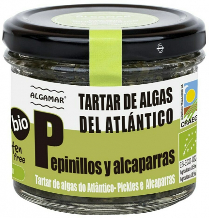 Alimente - Tartar de alge marine cu castraveti murati si capere bio 100g Algamar                               