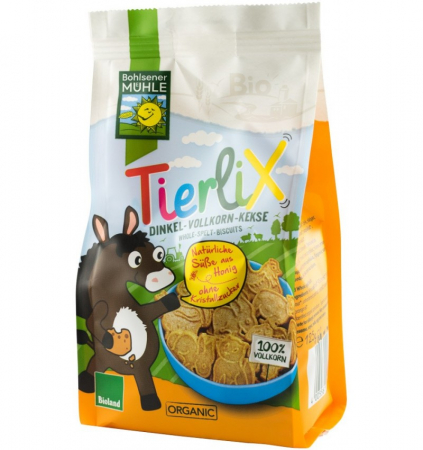 Alimente - Tierlix Biscuiti Bio cu grau spelta indulciti cu miere, 125g Bohlsener Muhle