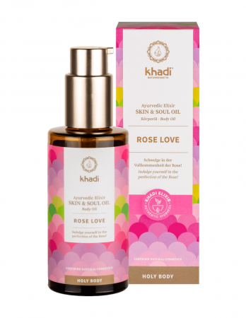 Tratamente Anti-aging - Ulei ayurvedic de trandafir Rose Love, 100ml - Khadi
