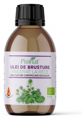 Remedii Naturale - Ulei Bio de brusture macerat la rece, 100ml