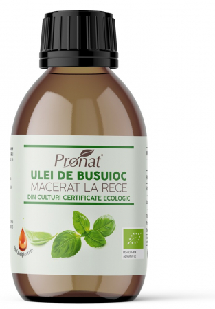 Remedii Naturale - Ulei Bio de busuioc macerat la rece, 100ml