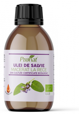 Remedii cosmetice naturale - Ulei Bio de salvie macerat la rece, 100ml