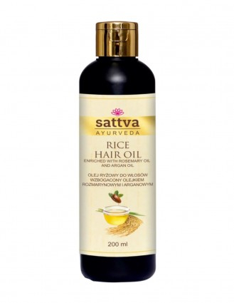 Tratamente Par - Ulei de păr nutritiv cu orez și rozmarin, 200ml – Sattva Ayurveda