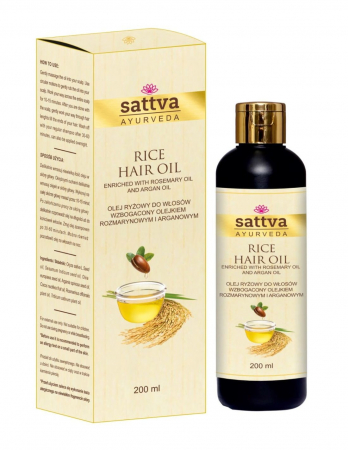 Ulei de păr nutritiv cu orez și rozmarin, 200ml – Sattva Ayurveda [1]