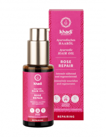 Tratamente Par - Ulei reparator par cu trandafir, 50ml - Khadi