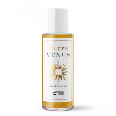 Uleiuri naturale pentru ten si corp - Ulei uscat stralucitor Golden Venus, 100ml, Wooden Spoon                                            