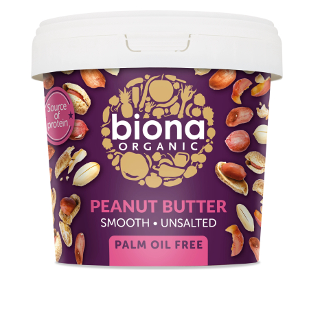 Alimente - Unt de arahide smooth fara sare eco 1kg BIONA