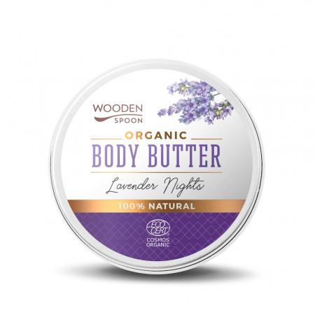 Creme de corp - Unt de corp Lavender Nights, bio, 100ml, Wooden Spoon                                               