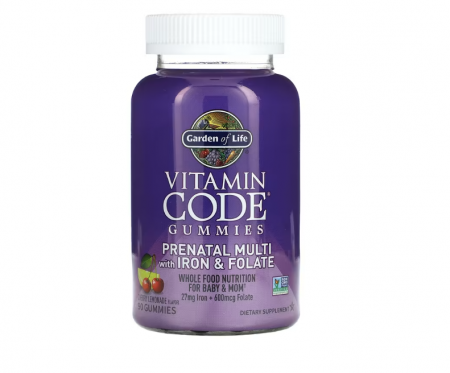 Suplimente gravidute si bebe - Vitamin Code Prenatal cu fier și acid folic, sprijin pentru sarcină - 90 de jeleuri