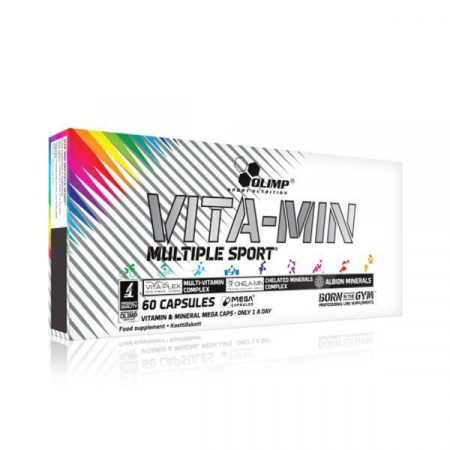 Remedii Naturale - Vitamine si minerale | Vitamina C, Zinc, Vitamina B6, Vitamina D, Magneziu, etc. | VitaMin Multiple Sport | 60 de capsule