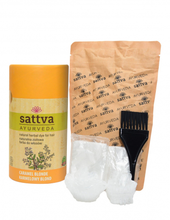 Vopsea de păr Blond Caramel, 150gr – Sattva Ayurveda [1]