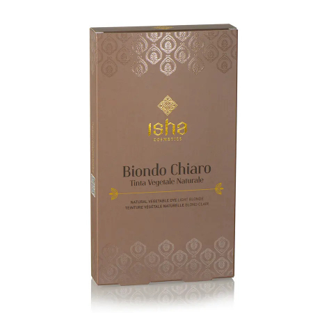 Vopsea de par - Vopsea de par naturala blond deschis, 100g, Isha