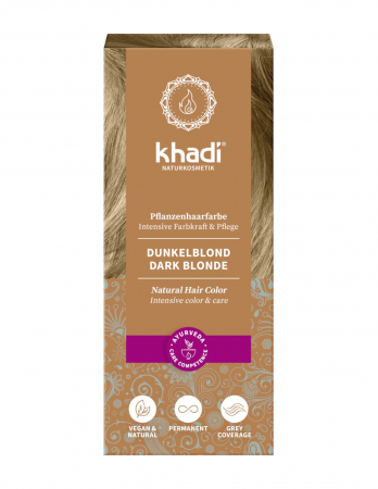 Ingrijire par - Vopsea de par naturala Blond Inchis, 100gr - Khadi