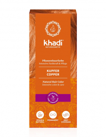 Vopsea de par - Vopsea de par naturala Cupru - Khadi
