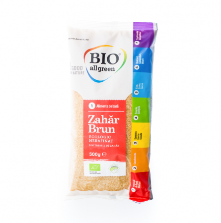 Zahăr și înlocuitori - Zahăr brun din trestie, BIO 500g