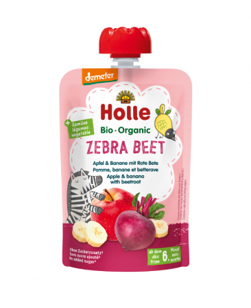 Copii & Mamici - Zebra Beet - Piure de mere cu banane și sfeclă BIO, 100g