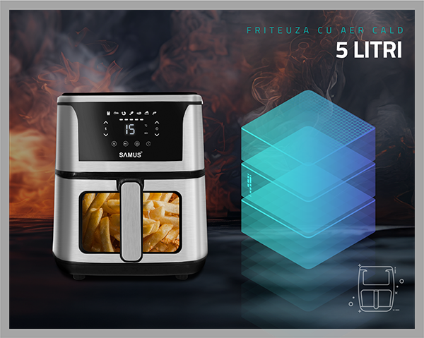 Friteuza cu aer cald Samus AF5-S1400DW