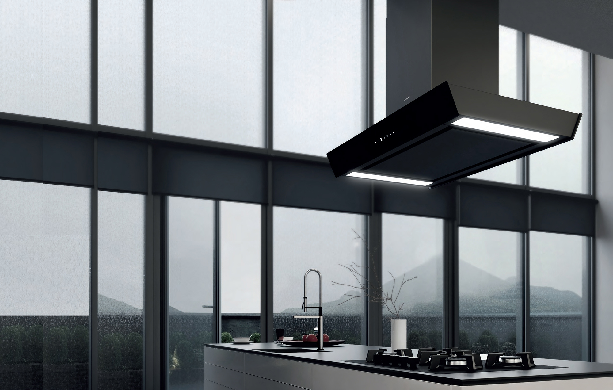 Plita gaz Pyramis 60PG 6604 Grey Glass si Fonta