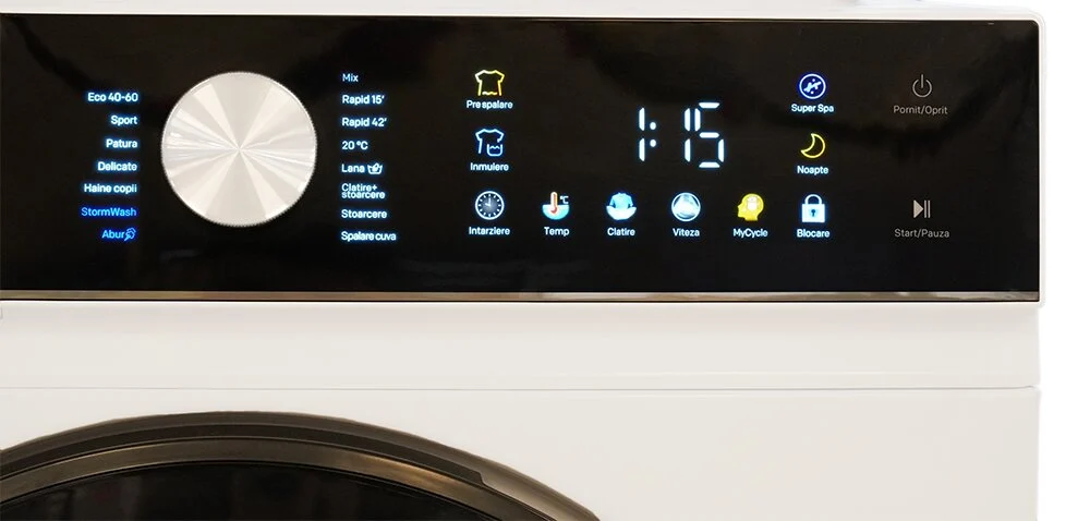Masina de spalat rufe LDK Queen2 814DITW, Clasa A, Capacitate 8 Kg, 1400 rpm, 16 programe, Control Touch, Steam, Super Spa, Storm Wash, Night wash, My Cycle, Amanare pornire, Motor Inverter, Alb