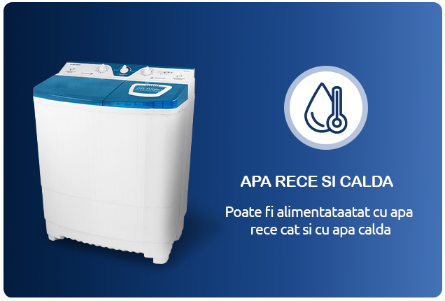 Masina de spalat rufe semiautomata Albatros WMS 8.8, Motor 310 W, Cantitatea de rufe uscate 8 kg, Cantitatea de rufe la stoarcere 3 kg