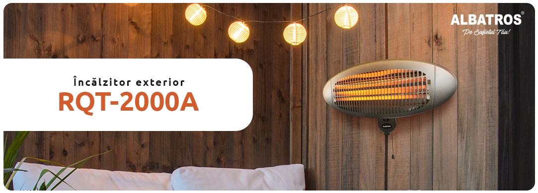 Radiator electric infrarosu, Utilizare exterioara, Putere 2000W, RQT-2000A