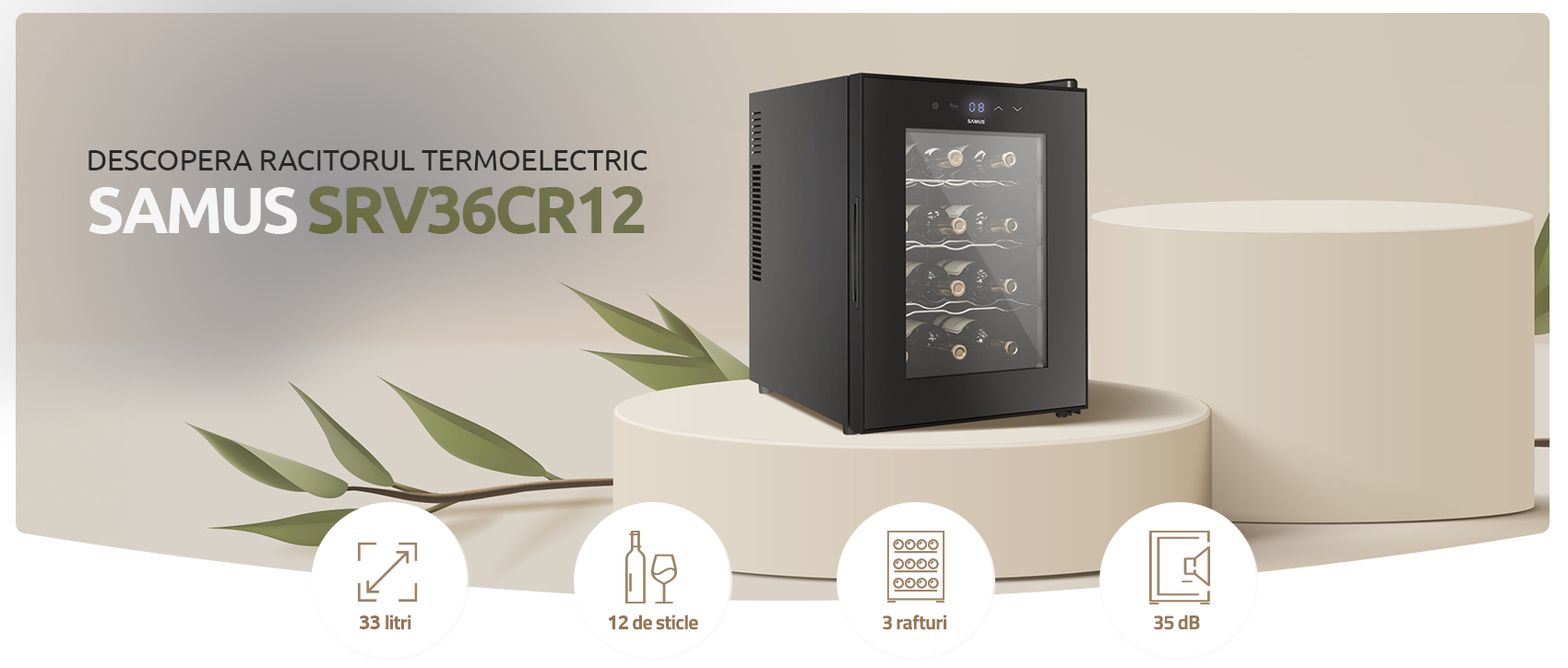 Racitor termoelectric (pentru vinuri) Samus SRV36CR12