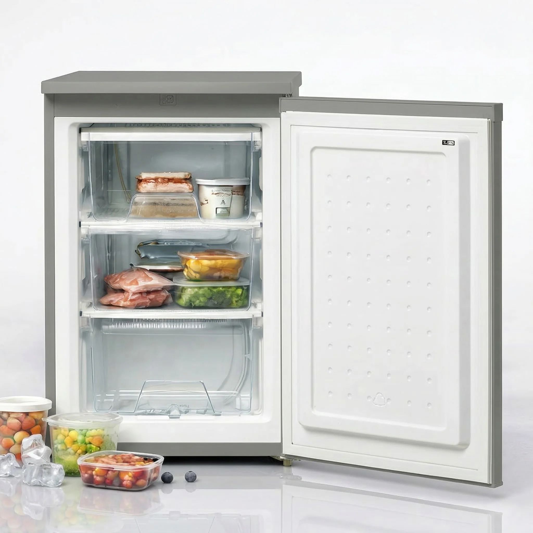 Congelator LDK BD-100S, Clasa E, Capacitate 88 l, H 85 cm, 3 sertare, 3 ani garantie, Argintiu
