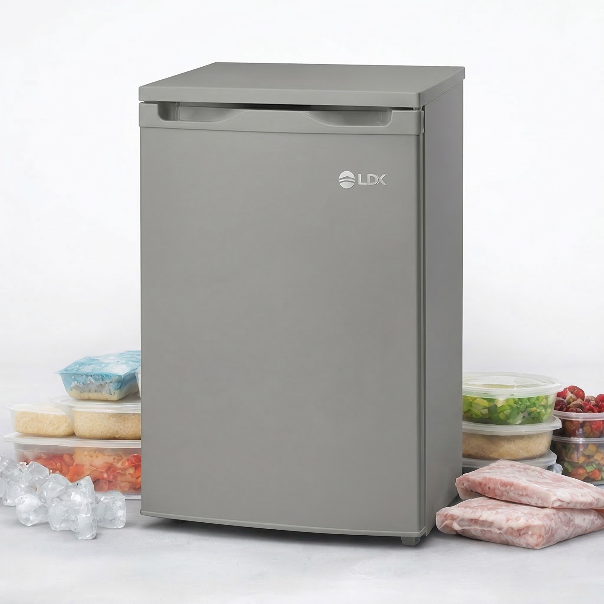 Congelator LDK BD-100S, Clasa E, Capacitate 88 l, H 85 cm, 3 sertare, 3 ani garantie, Argintiu