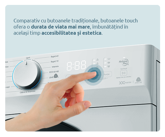 Mașină de Spălat Rufe Albalux AXGIW1471 - 7 kg Capacitate, Clasă Energetică B, Motor Inverter, 16 Programe, Funcție Hygiene Pro, 1400 RPM, Alb