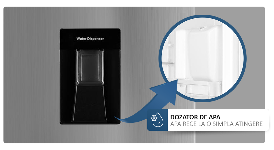Combina frigorifica Albatros CFXD343E, Capacitate 278 L, Clasa E, Termostat reglabil, Inox 