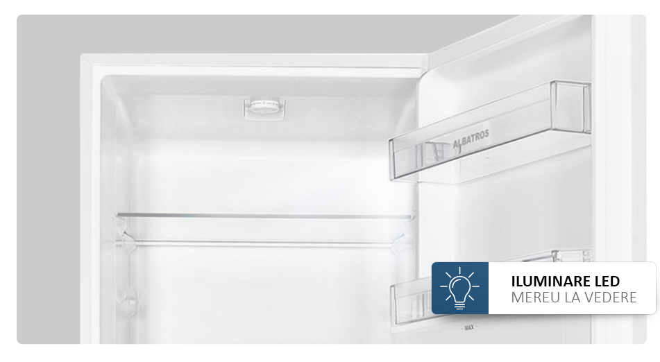 Combina frigorifica Albatros CFD343E, Capacitate 278 L, Dozator de apa, Clasa E, Termostat reglabil, Alb