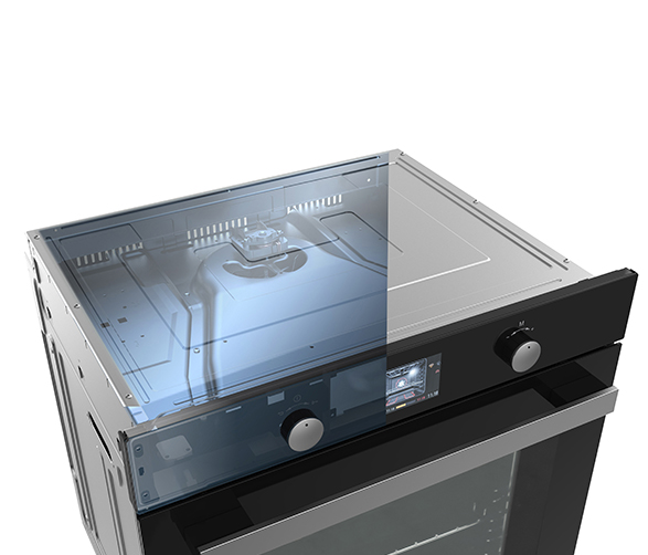 Cuptor electric Pyramis 6OIN BO113V Black Glass & Inox